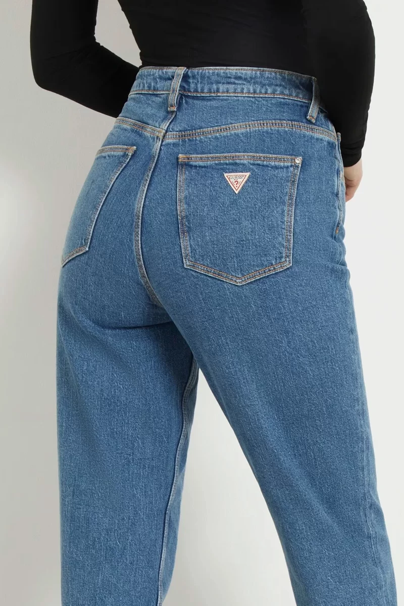 Guess MOM JEAN Kadın Mavi Jeans W2YA21D4NH5-AUMD
