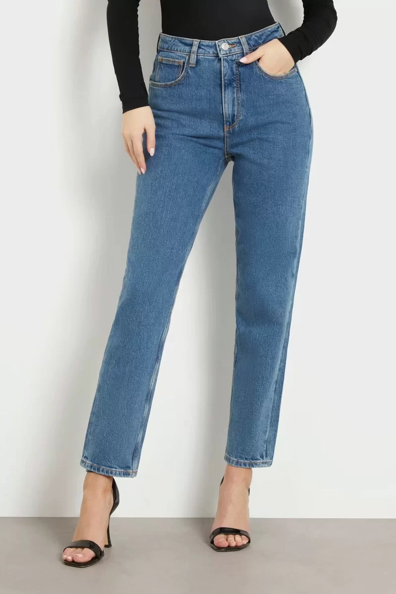 Guess MOM JEAN Kadın Mavi Jeans W2YA21D4NH5-AUMD