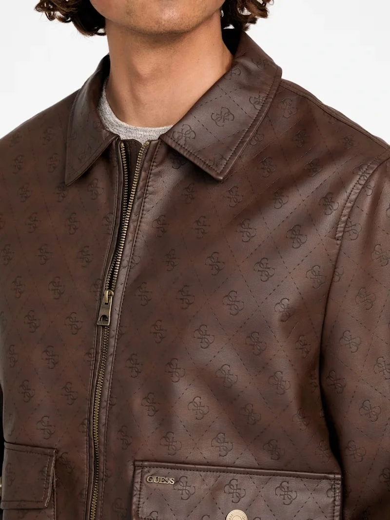 Guess Monogram Erkek Kahverengi Ceket M5YL01WGUC0-P1KO