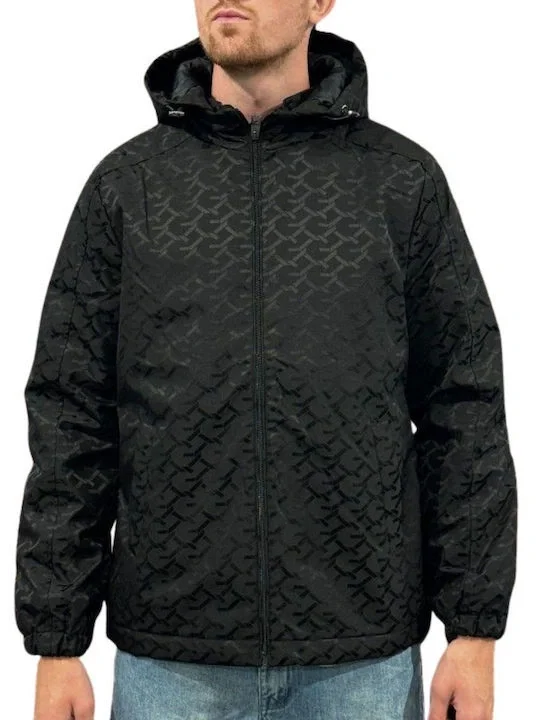 Guess Monogram Erkek Siyah Rüzgarlık M5YL14WHEW2-FJ5M