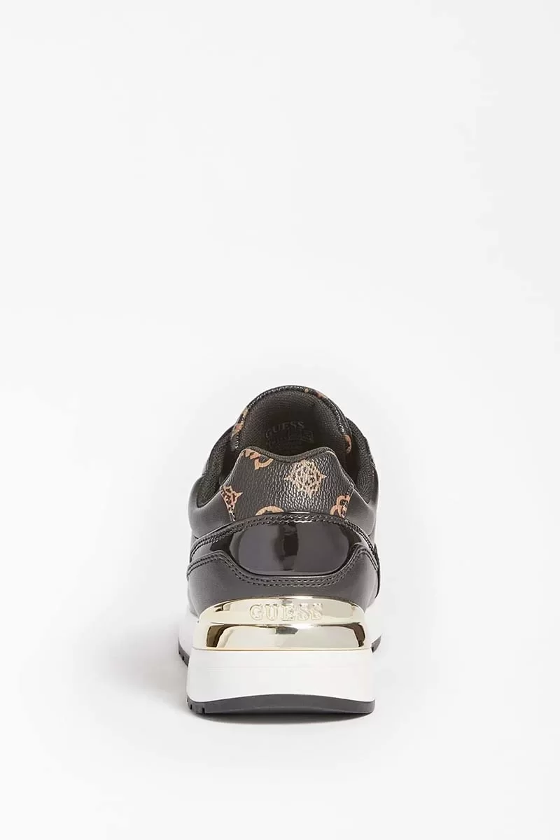 Guess Moxea/Actıve Lady/Leather Lıke Kadın Siyah Sneaker FL5MOXFAL12-BLKBR