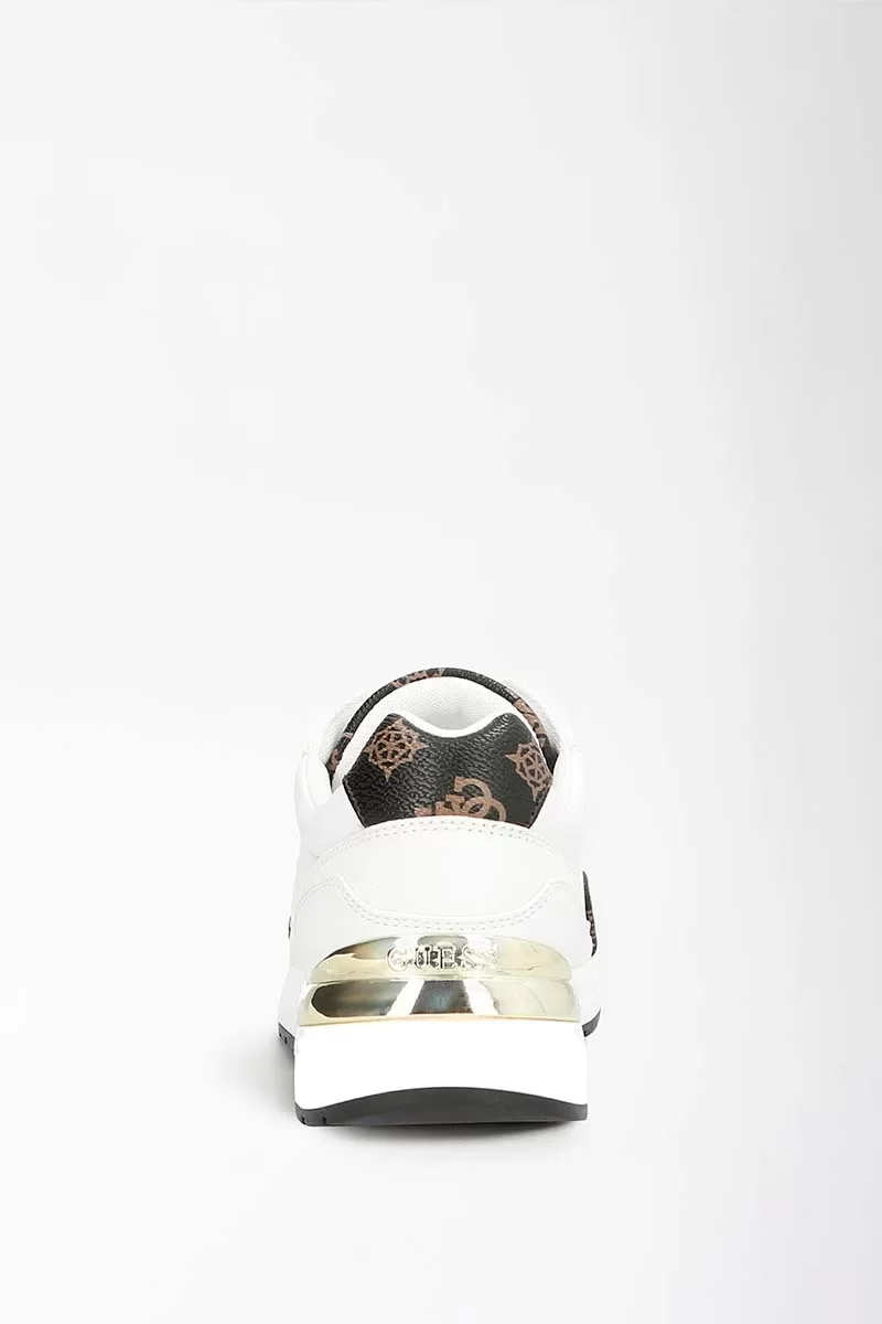 Guess Moxea/Actıve Lady/Leather Lıke Kadın Beyaz Sneaker FL5MOXFAL12-WHBR