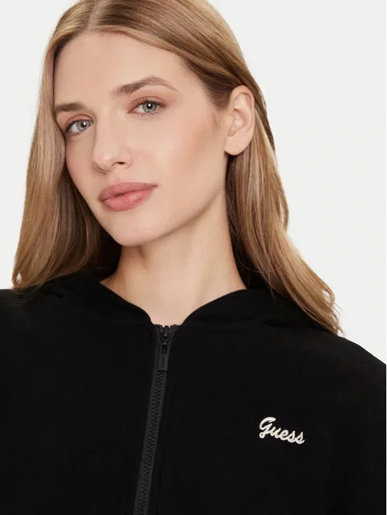 Guess Muriel Kadın Siyah Aktif Yün Karışımlı Sweatshirt V5BQ17KCX52-JBLK