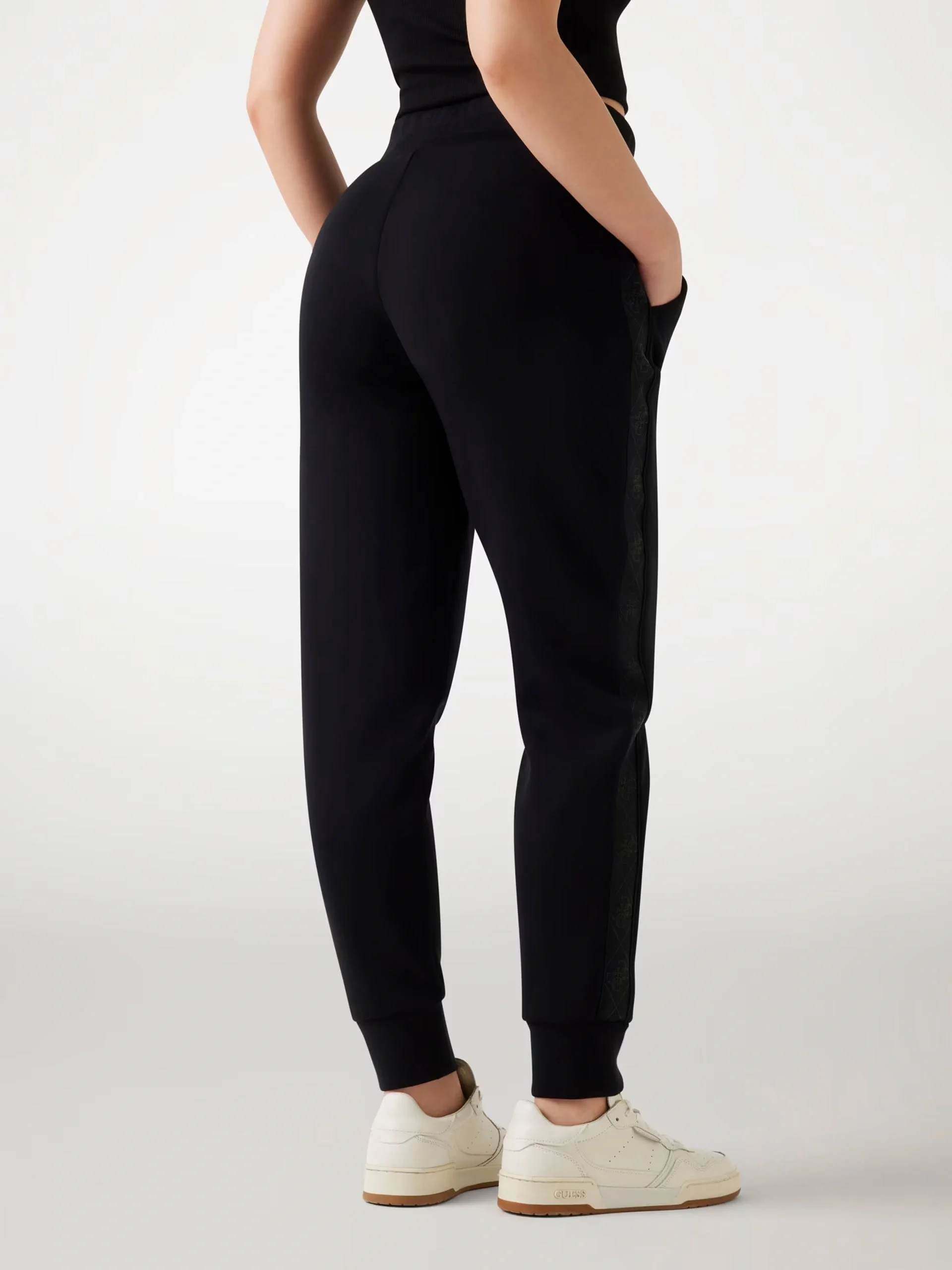 Guess New Victoire Kadın Siyah Scuba Pantolon W5YB11KBYE2-JBLK