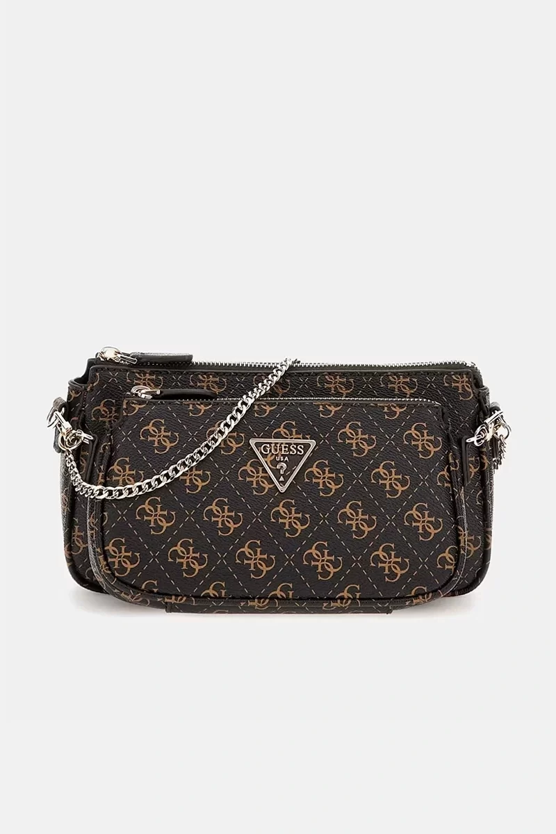 Guess NOELLE DBL POUCH CRO Kadın Kahverengi Mini Çanta HWQL7879710-BRO