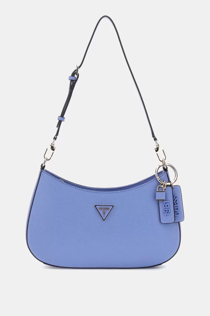Guess Noelle Top Zıp Shoulder Bag Kadın Mavi Omuz Çantası HWZG7879180-STU