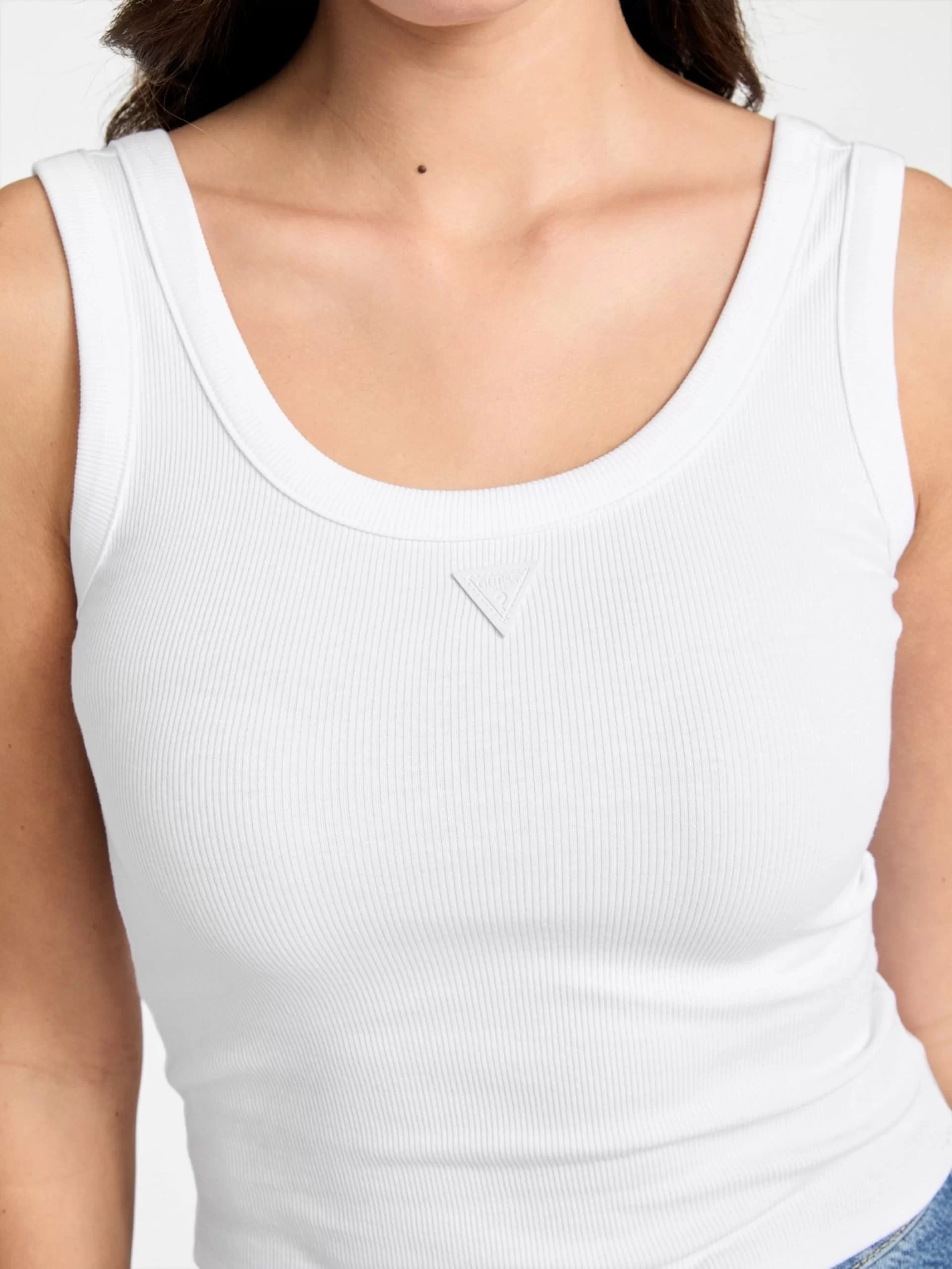 Guess Patch Kadın Beyaz Top W5YP54KA0H1-G011