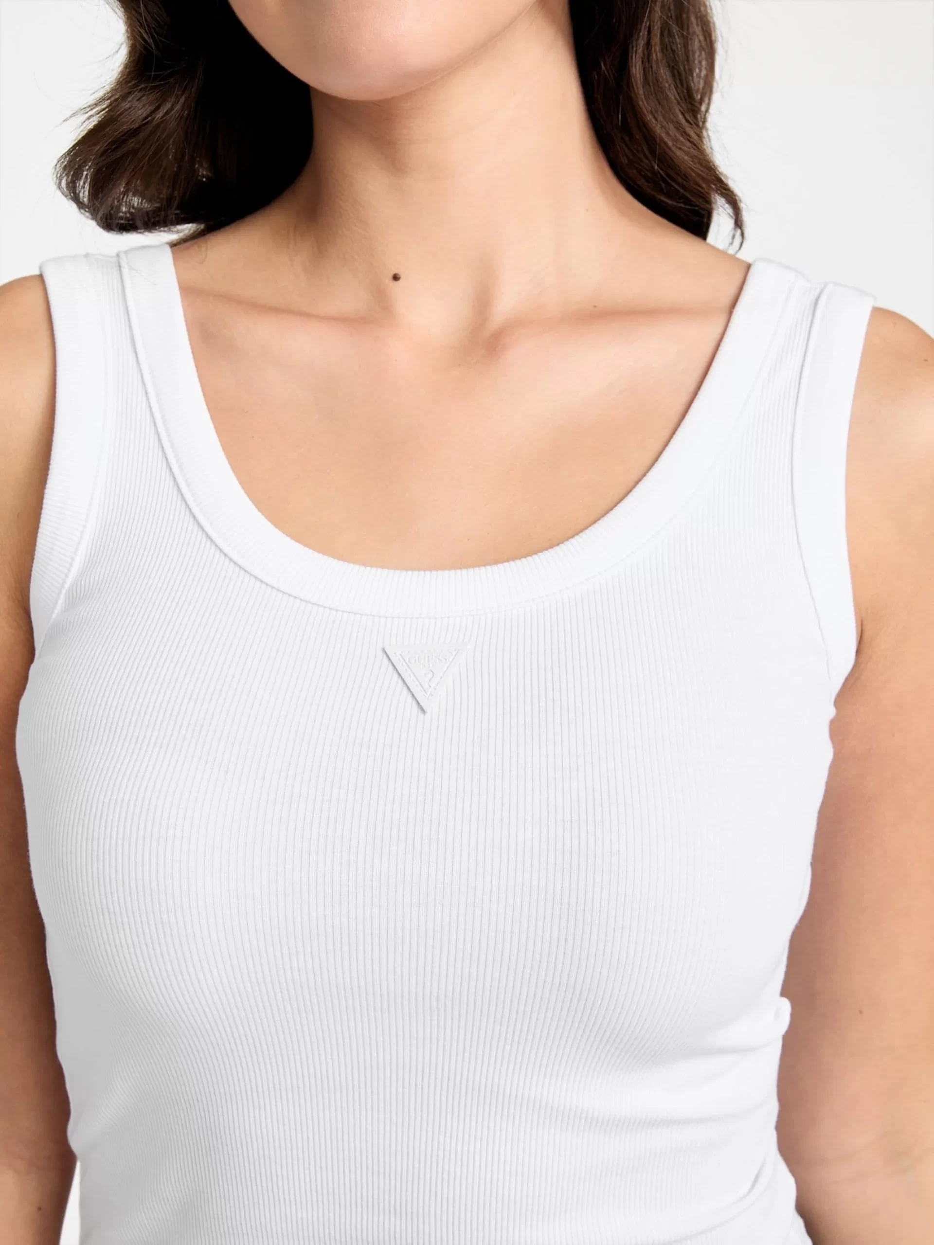 Guess Patch Kadın Beyaz Top W5YP54KA0H1-G011