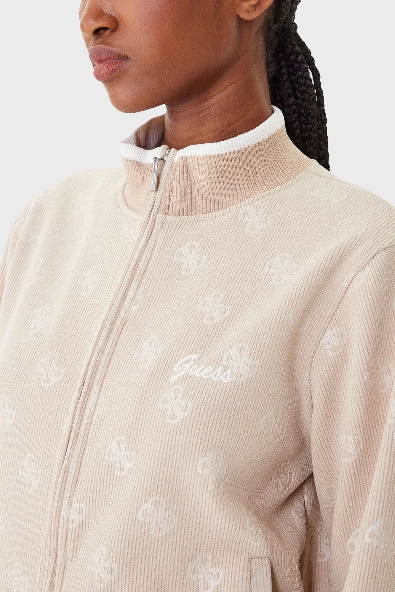 Guess Paulina Kadın Bej Aktif Sweatshirt V5BQ01K1902-COCB