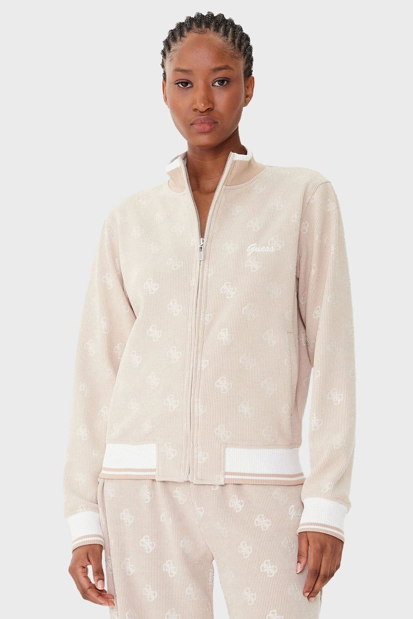 Guess Paulina Kadın Bej Aktif Sweatshirt V5BQ01K1902-COCB