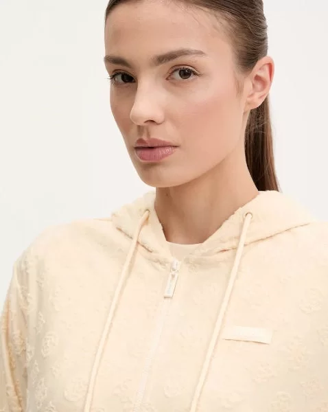 Guess PEONY JACQUARD HOODED FULL ZIP Kadın Çok Renkli Sweatshirt V5GQ00KCT02-F27G