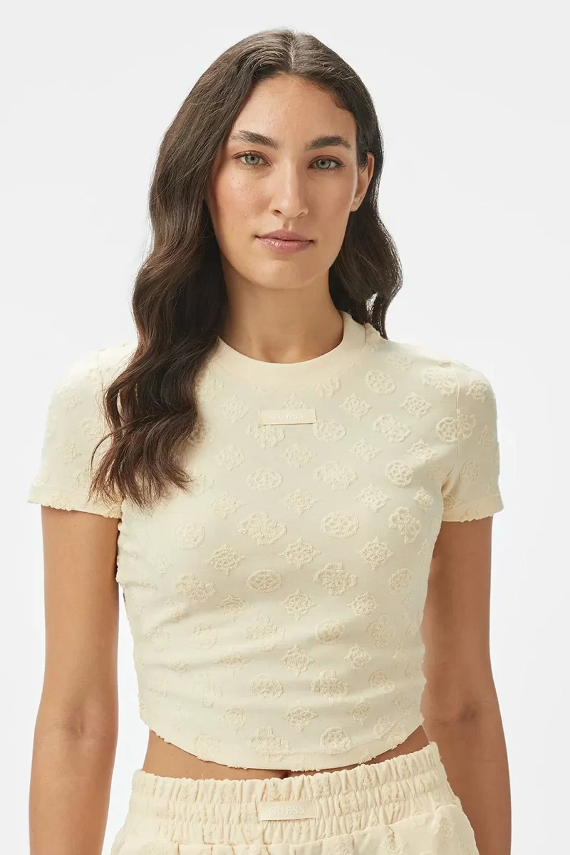 Guess PEONY JACQUARD KNIT TOP Kadın Çok Renkli T-shirt V5GP21KCT02-F27G