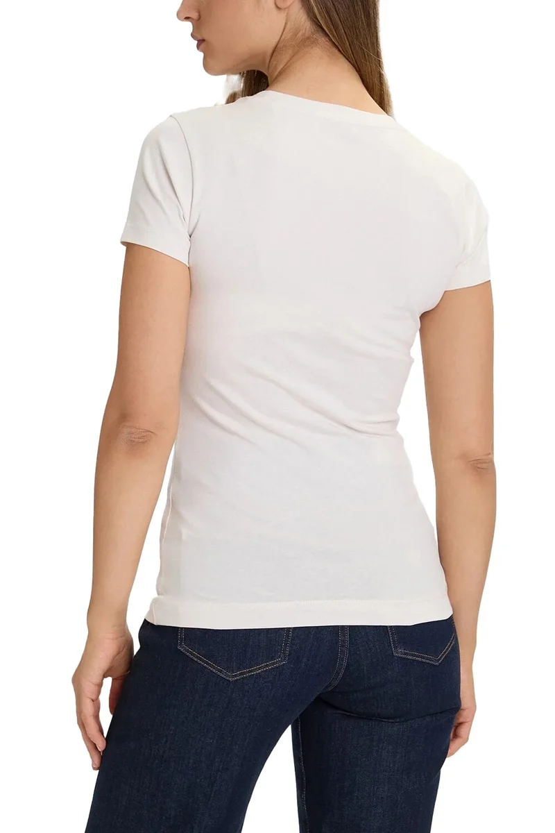 Guess Peony Kadın Bej Slim Fit T-Shirt W5BI29J1314-G9L9