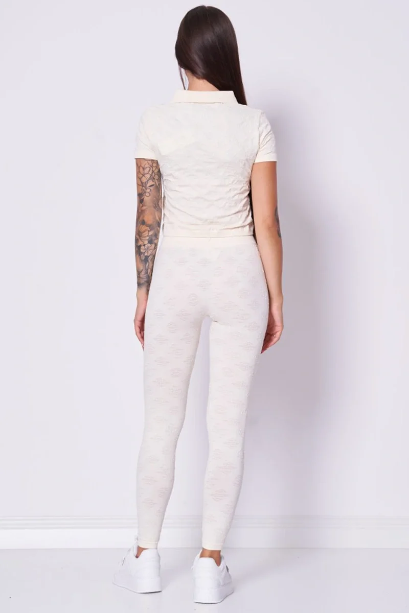 Guess Peony Kadın Krem Aktif Top V5YP10Z3OA0-F0EQ