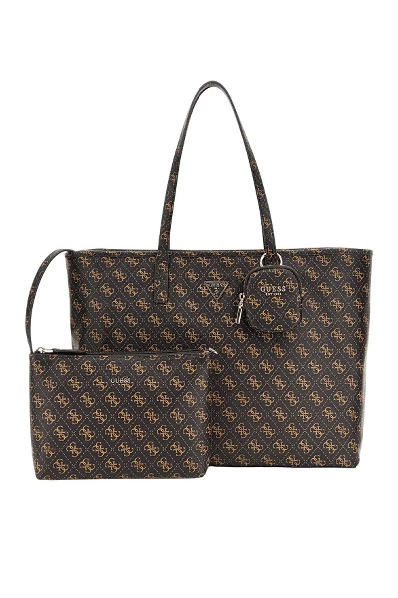 Guess POWER PLAY LARGE TECH TOTE Kadın Kahverengi El Çantası HWQG9006240-BNL