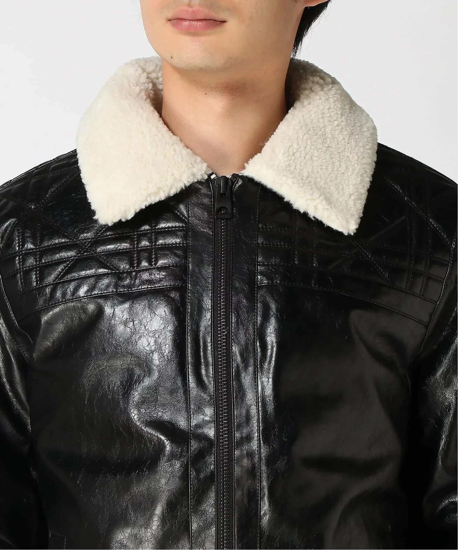 Guess Quilting Erkek Siyah Ceket M5BL2NW0390-JBLK