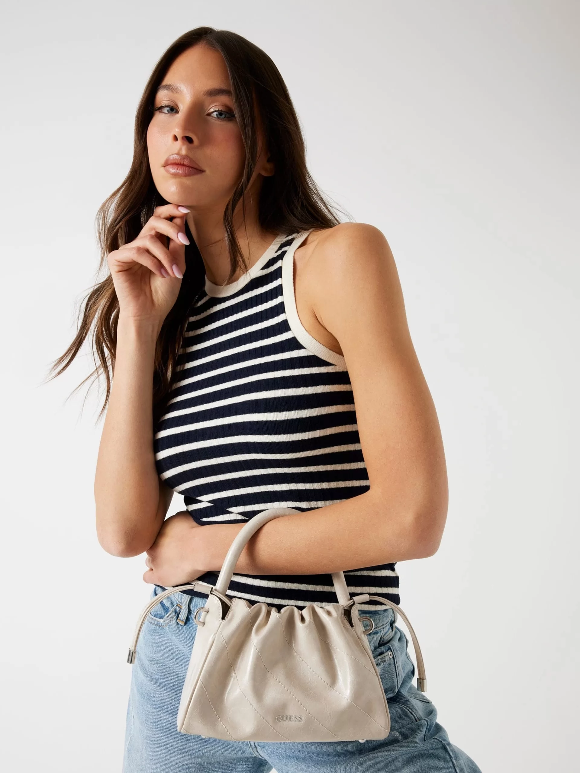 Guess Rosalba Kadın Krem Çapraz Askılı Çanta HWMY9659160-SIT