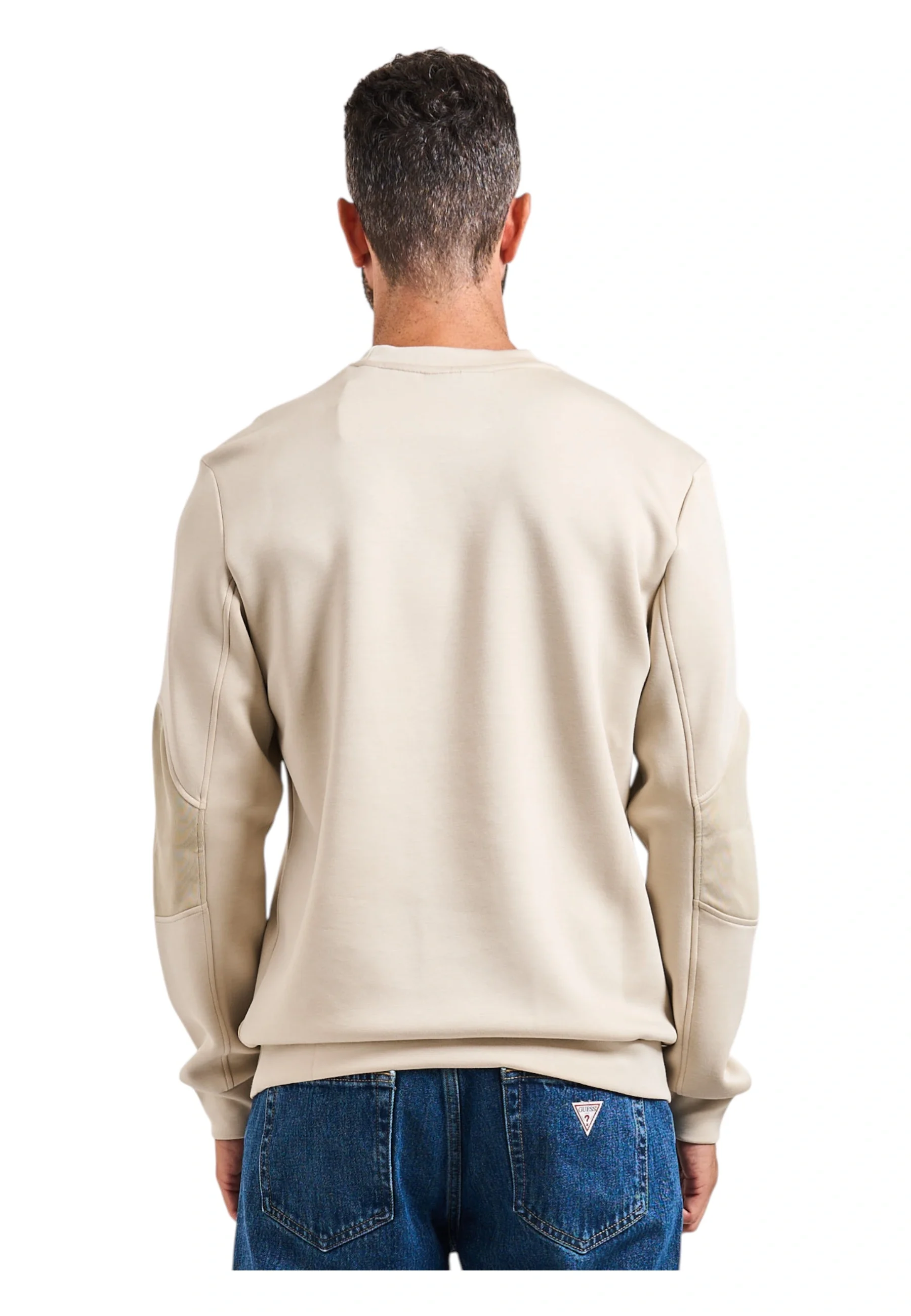 Guess Ryota Erkek Bej Aktif Scuba Sweatshirt Z5BQ00KCNS2-G9D0