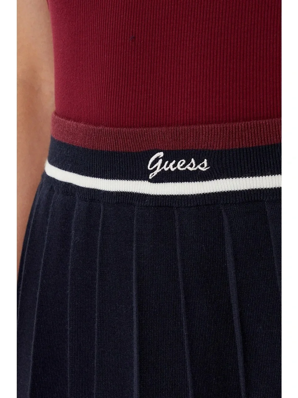 Guess Sabina Kadın Lacivert Aktif A Kesim Yün Karışımlı Triko Etek V5BD02Z1152-A74A
