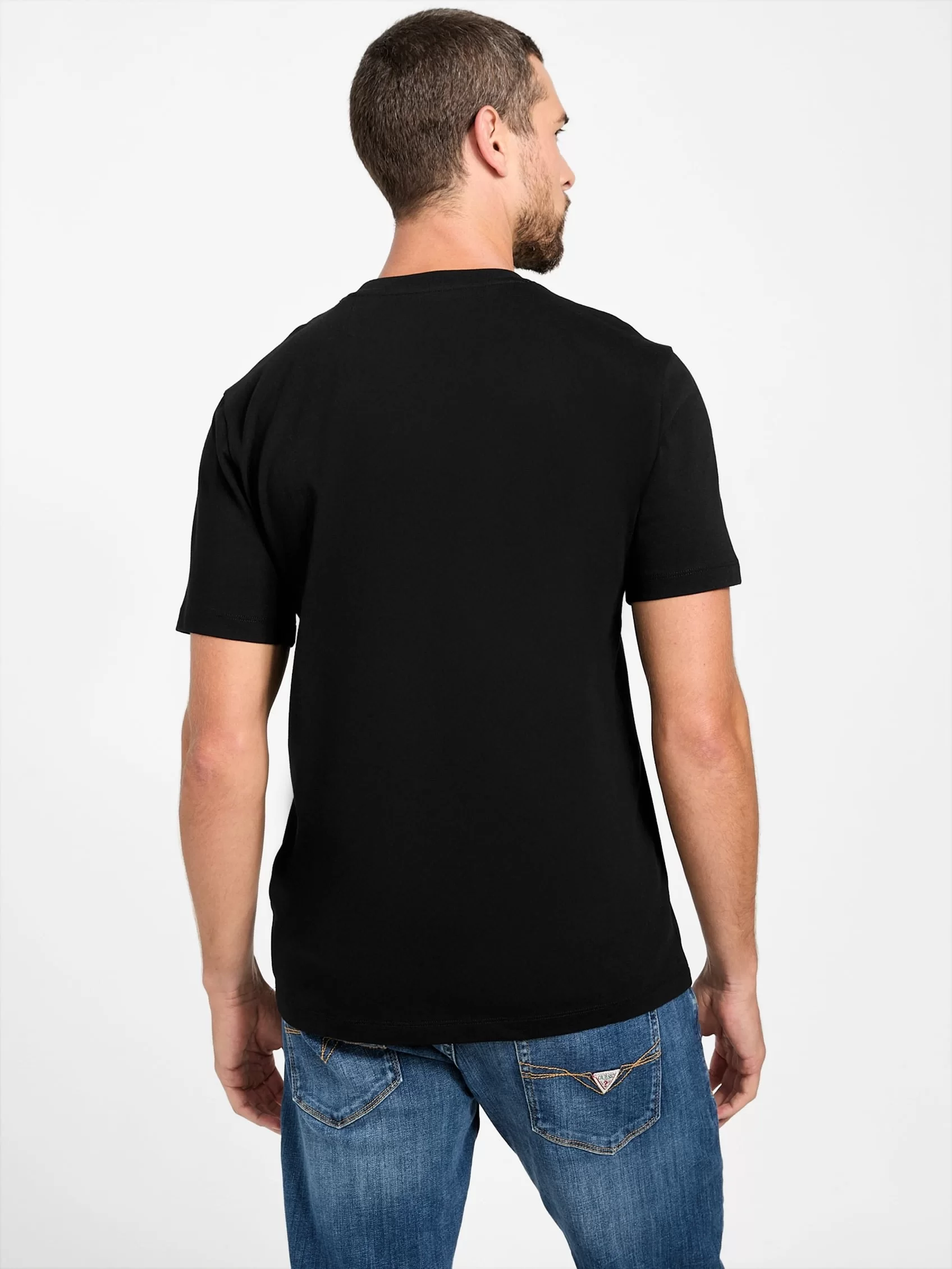 Guess Shiro Erkek Siyah Aktif Regular Fit T-Shirt Z5BI05I3Z14-JBLK