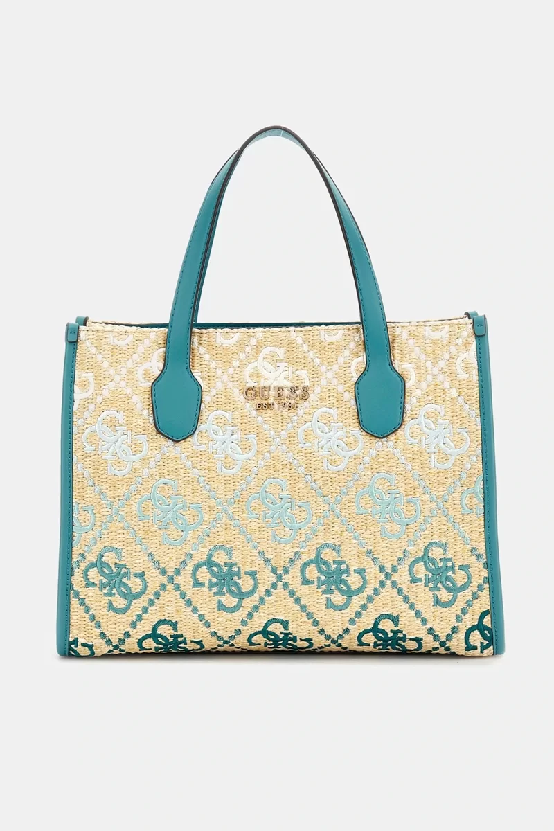 Guess SILVANA 2 COMP TOTE Kadın Çok Renkli El Çantası HWSW8665220-TLG