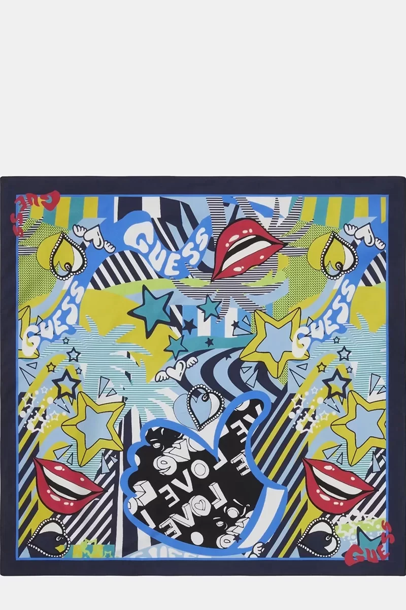 Guess SILVANA FOULARD 53X5 Kadın Renkli Eşarp AW5053SIL03-BLM