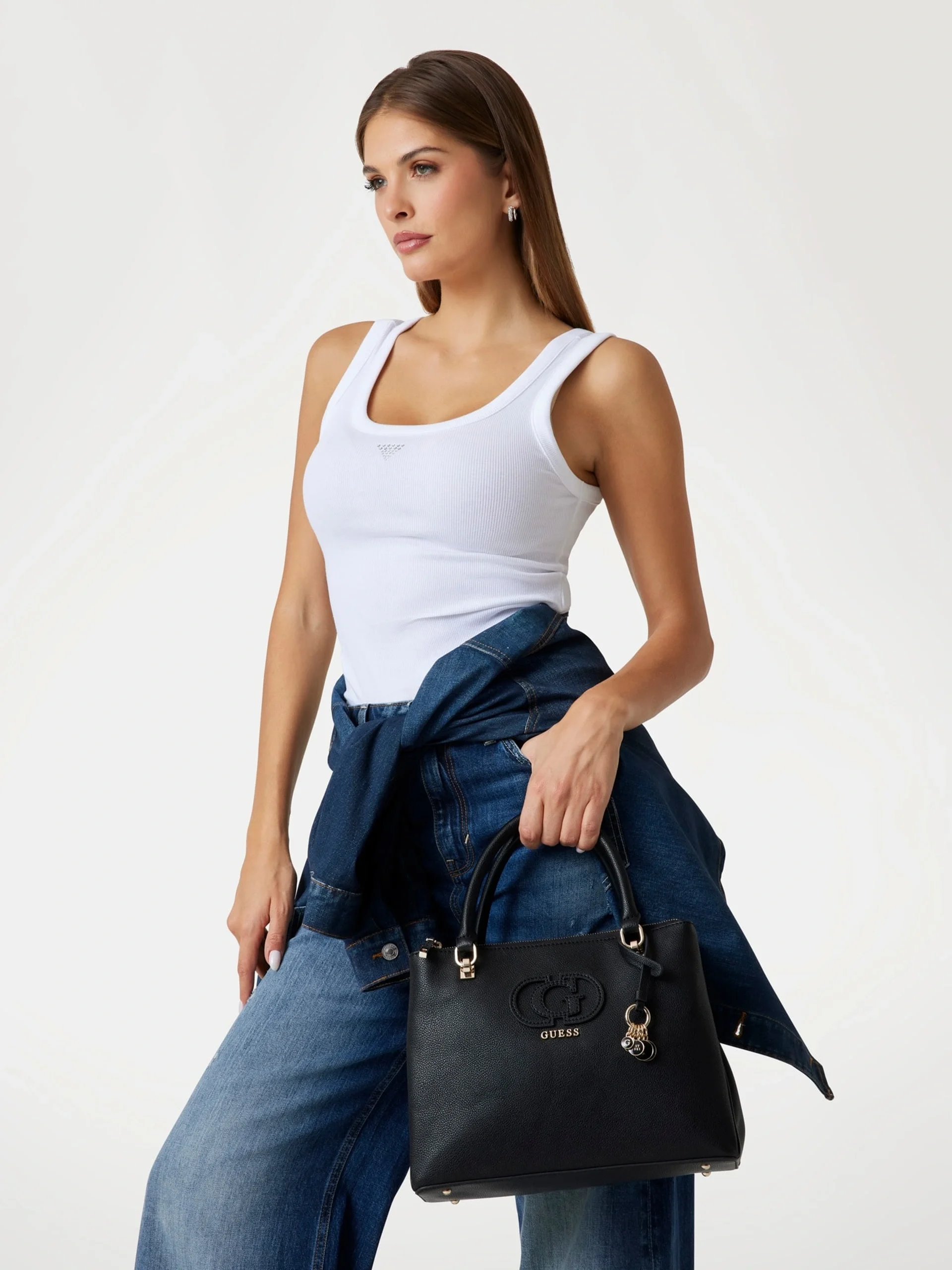 Guess Silvye Kadın Siyah El Çantası HWBG9536060-BLA