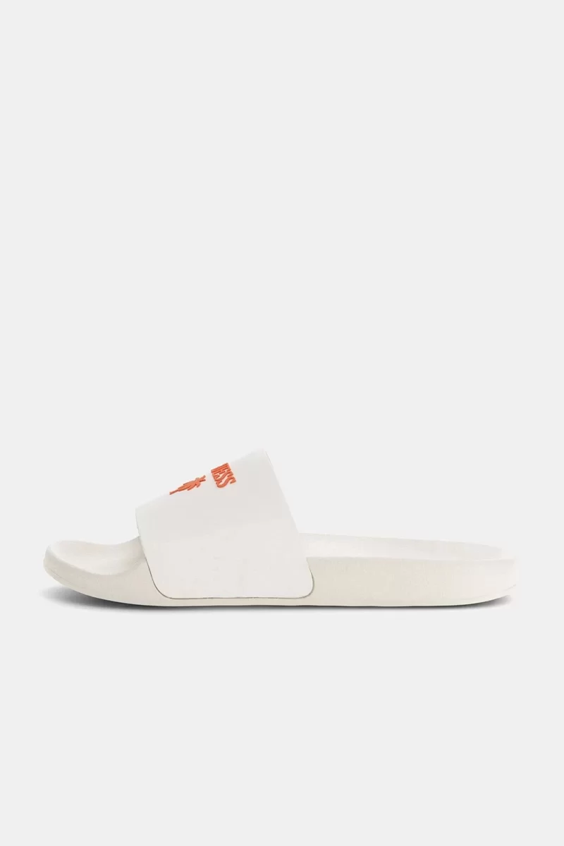 Guess SLIDES PALMA Erkek Beyaz Terlik F5GZ05BB00F-G011