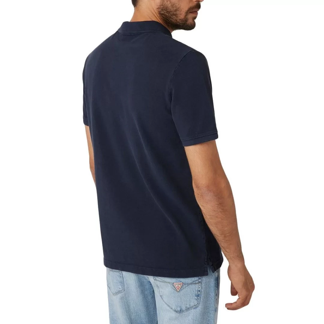 Guess SMALL TRIANGLE SS POLO Erkek Lacivert T-shirt M5RP01KCLQ2-G7V2