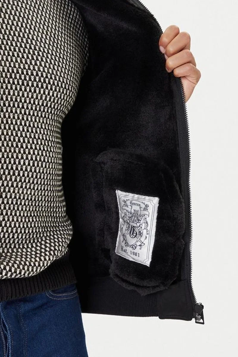 Guess Soft Erkek Siyah Ceket M5BL43W2302-JBLK