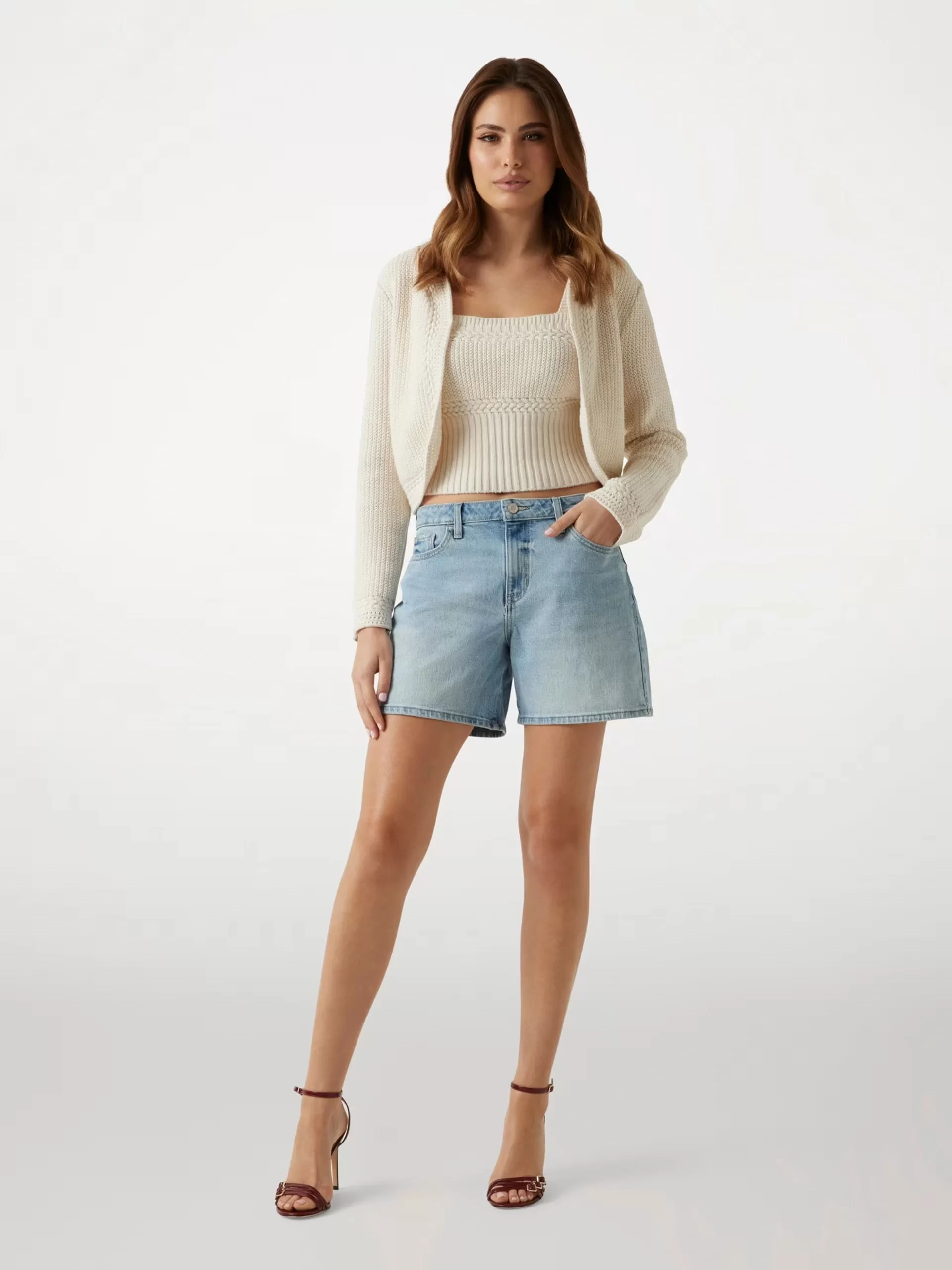 Guess SUPER RELAXED SHORT Kadın Pembe Şort W5GD1AD4K30-RSNS