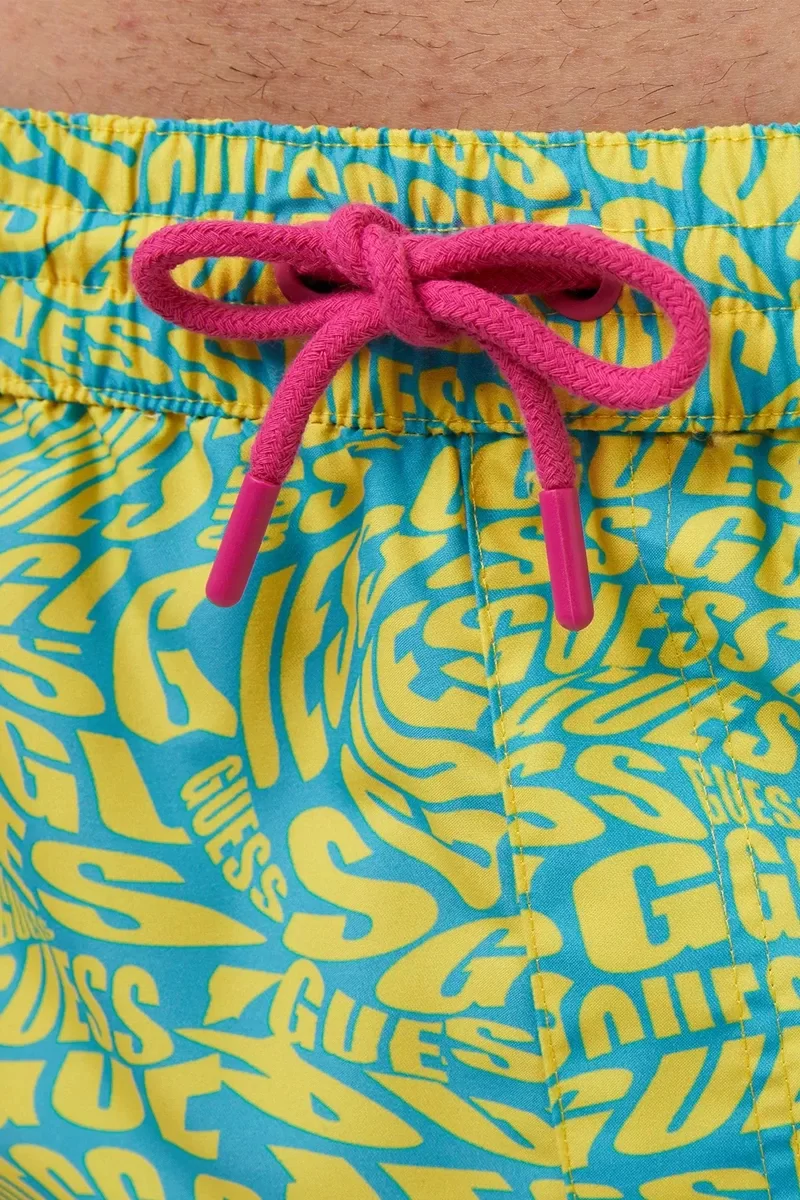Guess SWIMTRUNK MEDIUM DISTORTED 100 Erkek Mavi Şort F5GT04WG2D2-P7VR