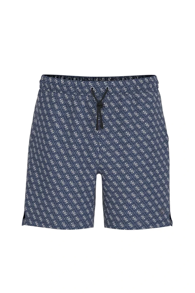 Guess SWIMTRUNK MEDIUM WILD PALMS Erkek Mavi Mayo F5GT08WH3Z0-P7WU