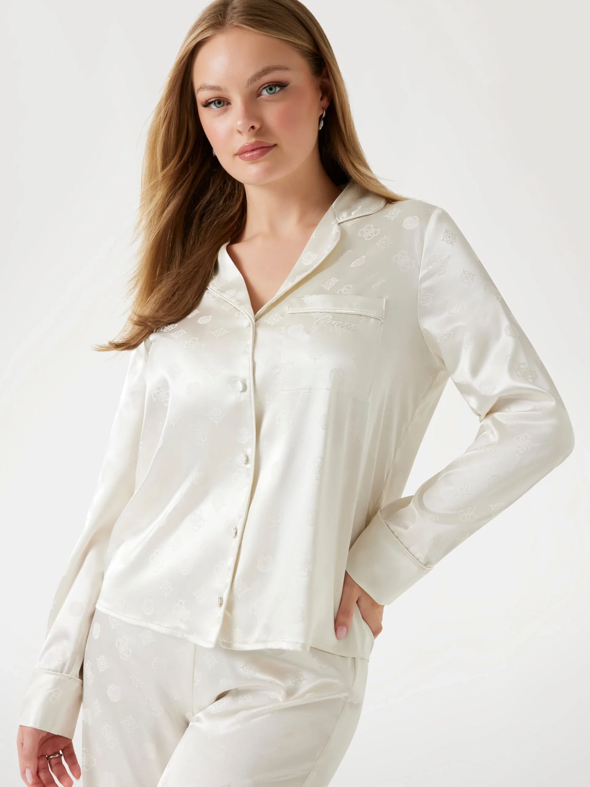 Guess Sylvie Kadın Krem Pijama Seti O5BX05W4732-F0YI