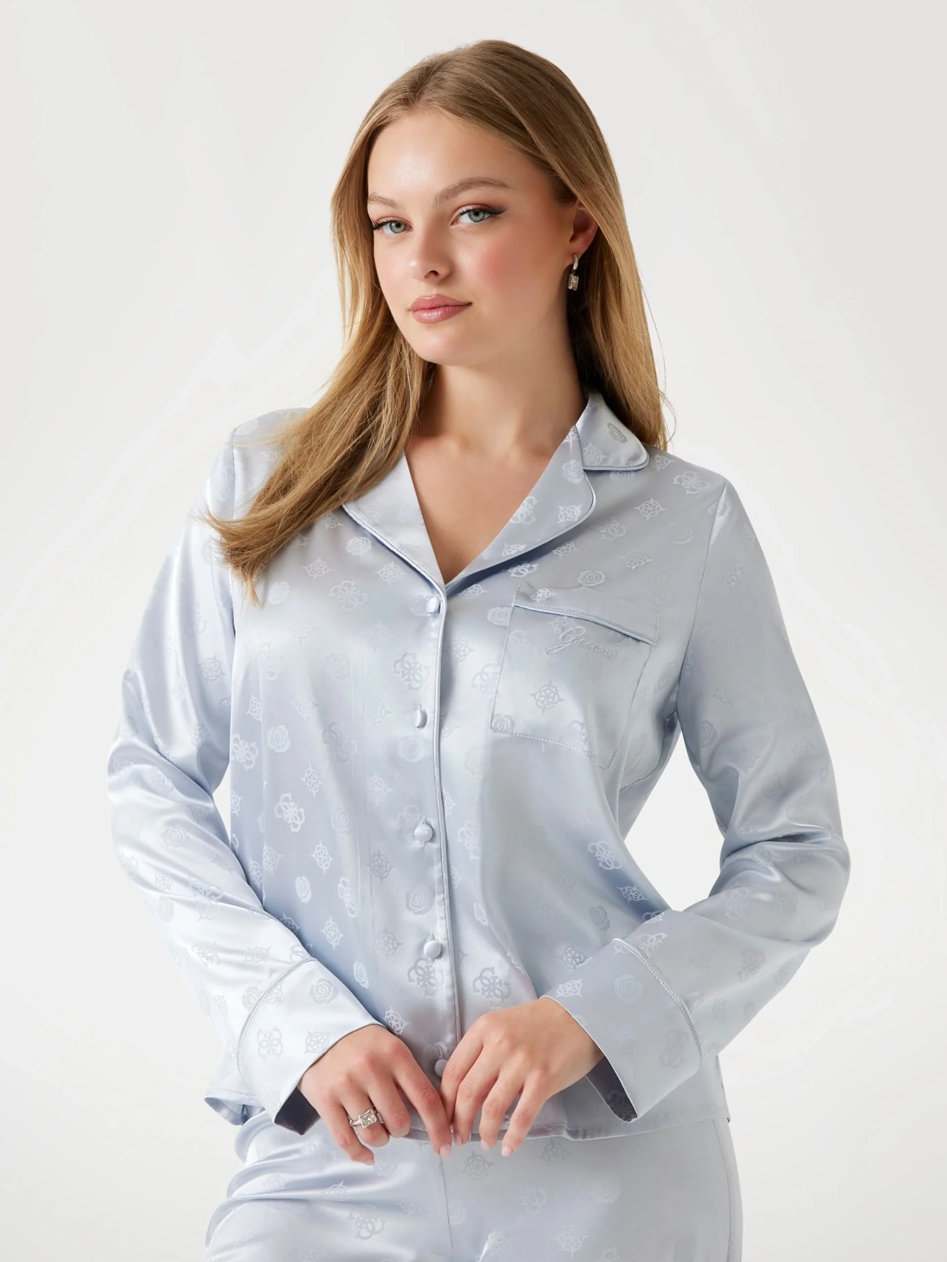 Guess Sylvie Kadın Mavi Pijama Seti O5BX05W4732-FBCW