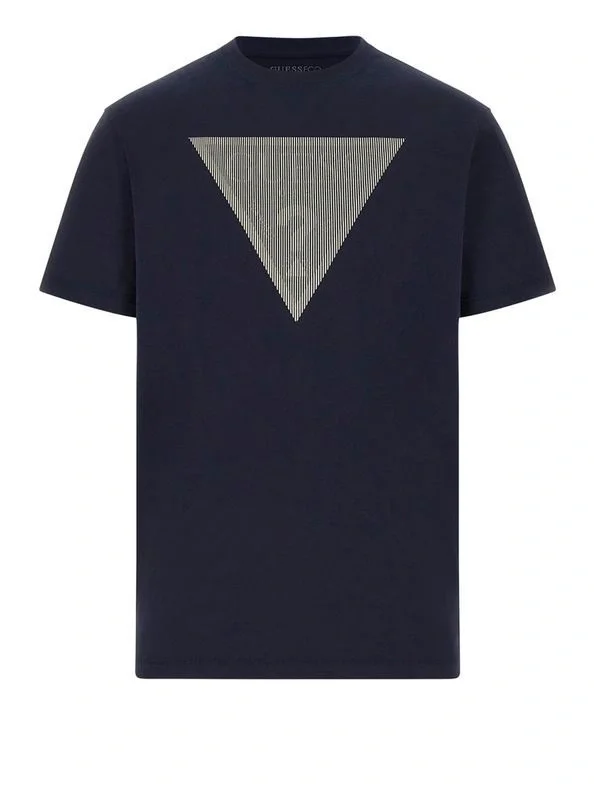 Guess Triangle Erkek Lacivert Regular Fit T-Shirt M5BI04I3Z14-G7V2