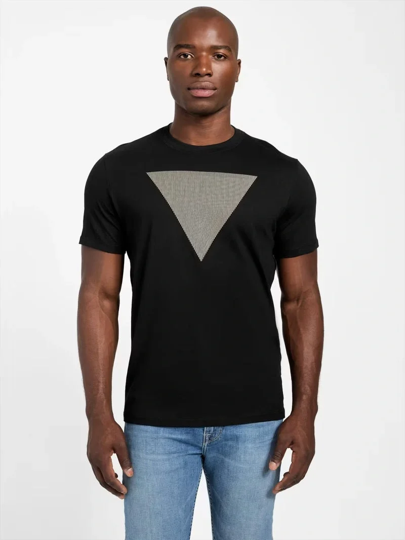 Guess Triangle Erkek Siyah Regular Fit T-Shirt M5BI04I3Z14-JBLK