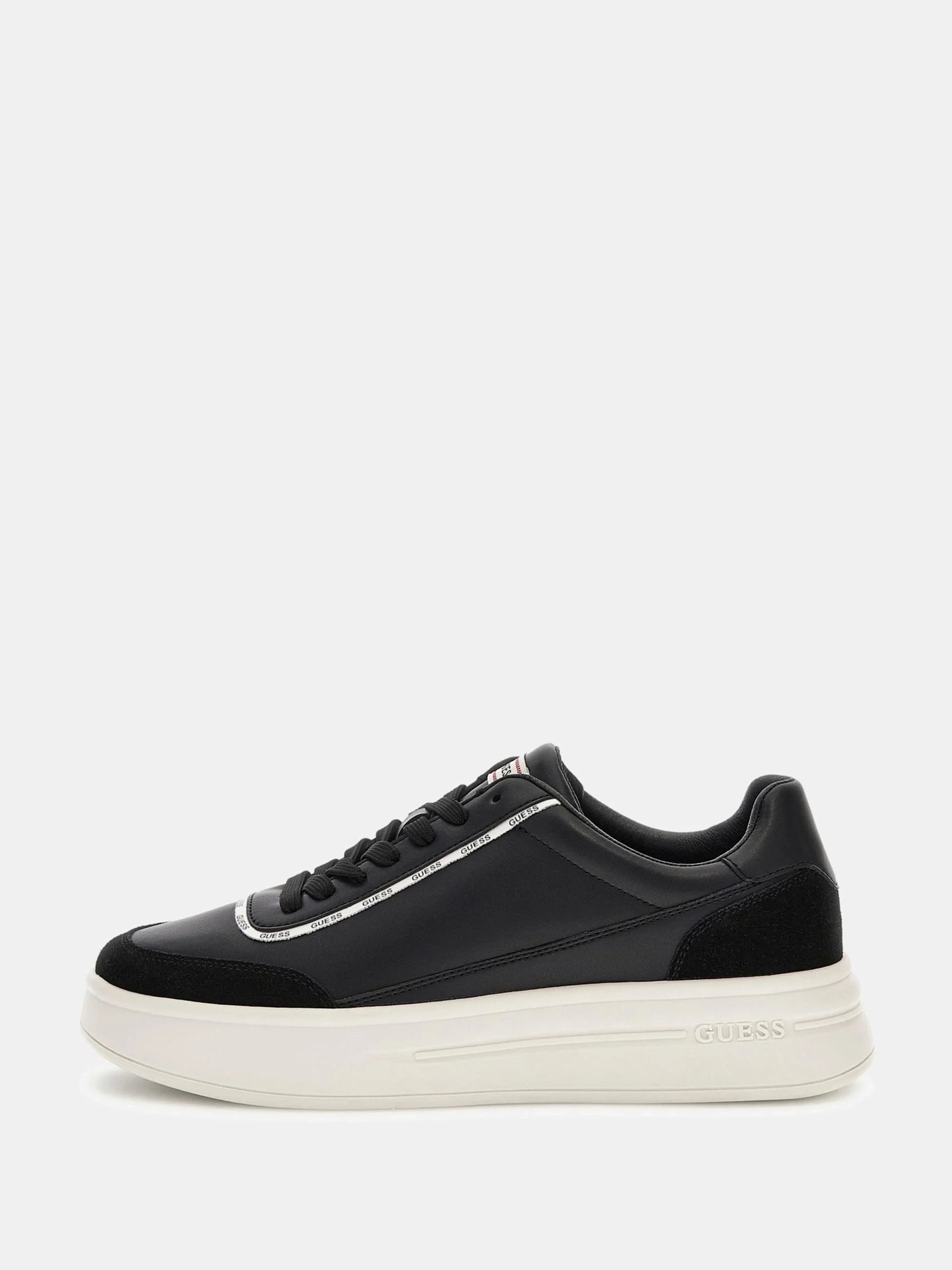 Guess Winno Erkek Siyah Deri Sneaker FMTWI3ELE12-BLACK
