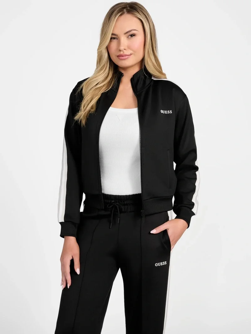 Guess Yarrow Kadın Siyah Aktif Scuba Sweatshirt V5GQ18KCRU2-JBLK