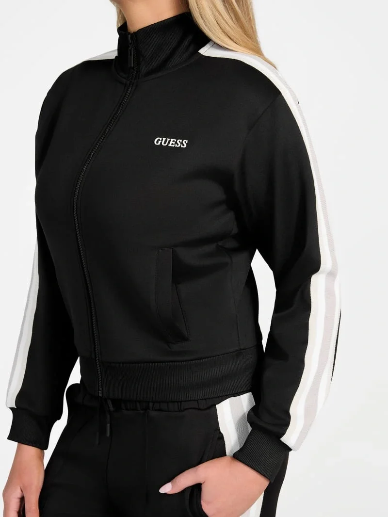 Guess Yarrow Kadın Siyah Aktif Scuba Sweatshirt V5GQ18KCRU2-JBLK