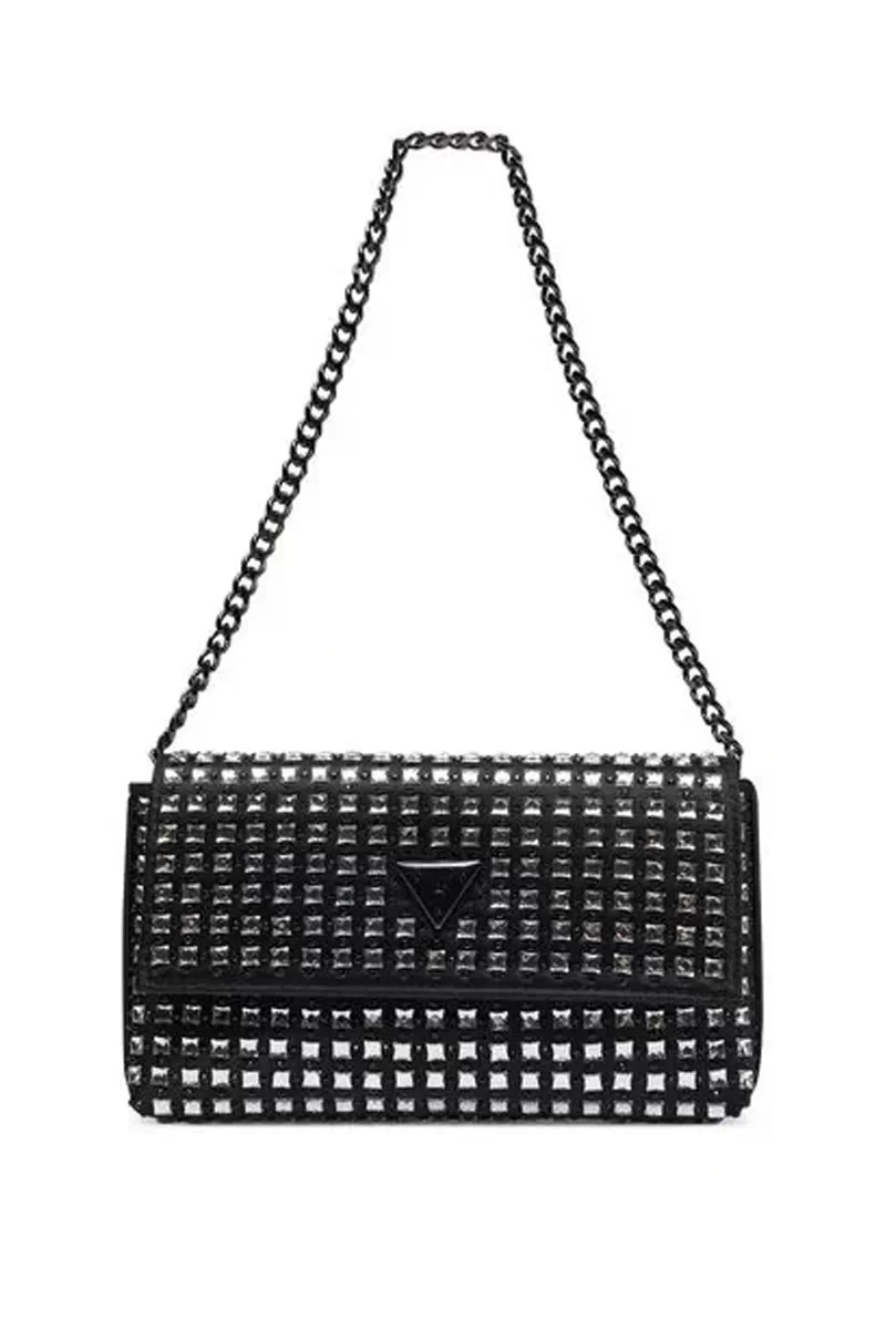Guess ZALINA FLAP CLUTCH Kadın Siyah Omuz Çantası HWIM9350700-BLA