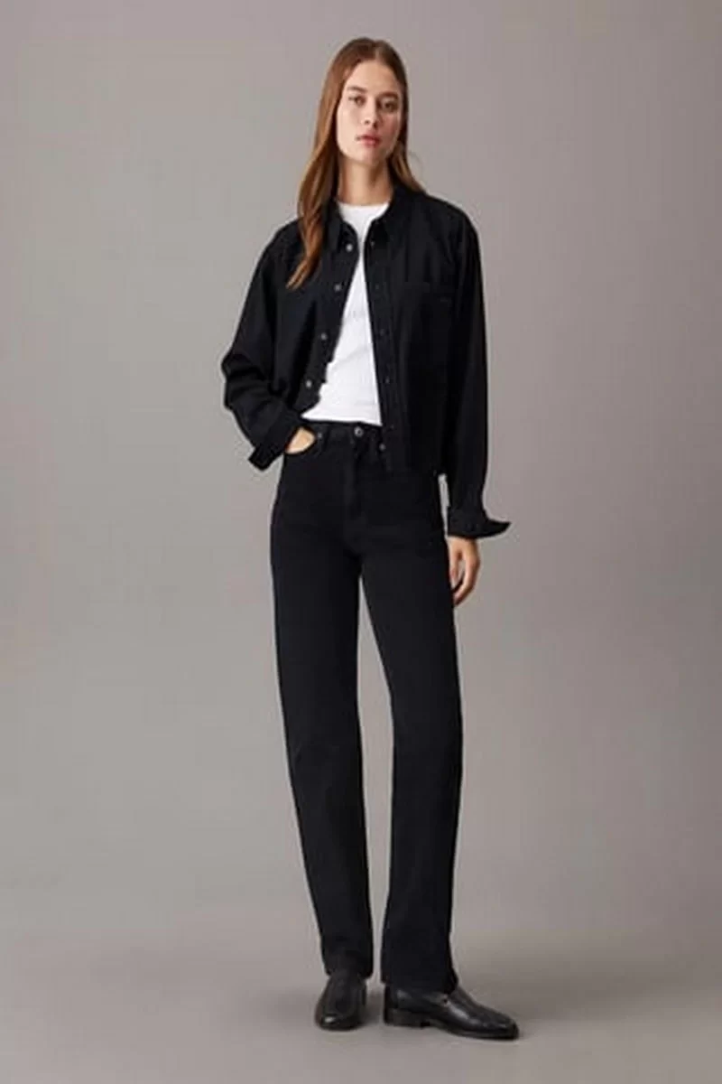 CK Jeans HIGH RISE STRAIGHT Kadın  Jeans J20J225470-1BJ