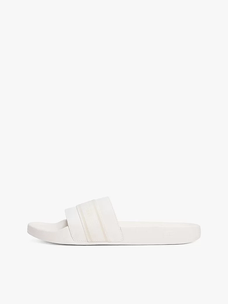 Tommy Hilfiger HILFIGER POOLSIDE WITH WEBBING Kadın  Terlik FW0FW08529YBL