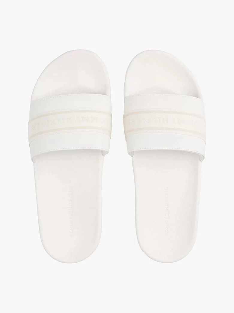 Tommy Hilfiger HILFIGER POOLSIDE WITH WEBBING Kadın  Terlik FW0FW08529YBL