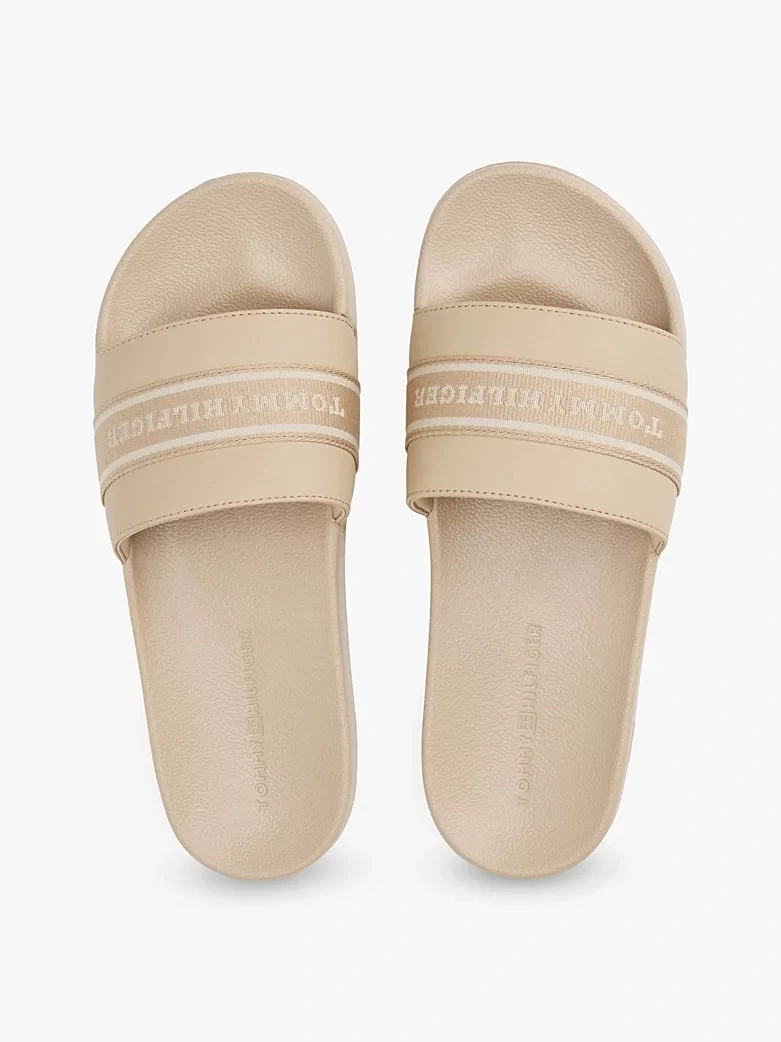 Tommy Hilfiger HILFIGER POOLSIDE WITH WEBBING Kadın  Terlik FW0FW08529ACC