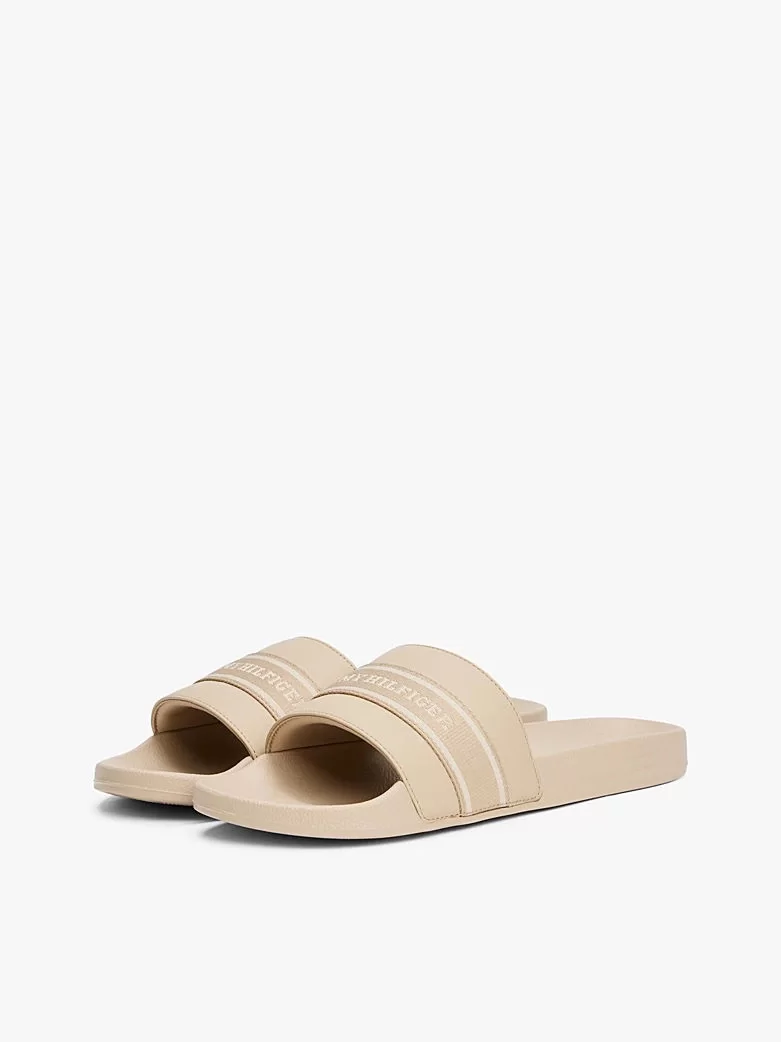 Tommy Hilfiger HILFIGER POOLSIDE WITH WEBBING Kadın  Terlik FW0FW08529ACC