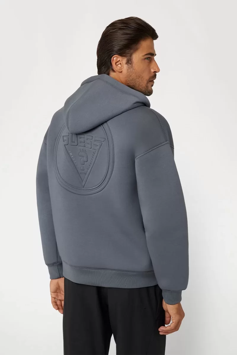 Guess IMAI HOODIE ZIPPED S Erkek Gri Ceket Z4BQ08FL044-G9D2