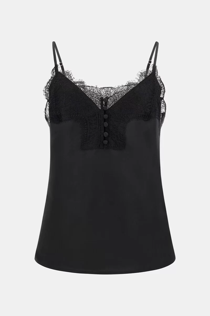 Guess INSTINCT CAMI TOP Kadın Siyah Bluz 3BGH529444Z-JBLK