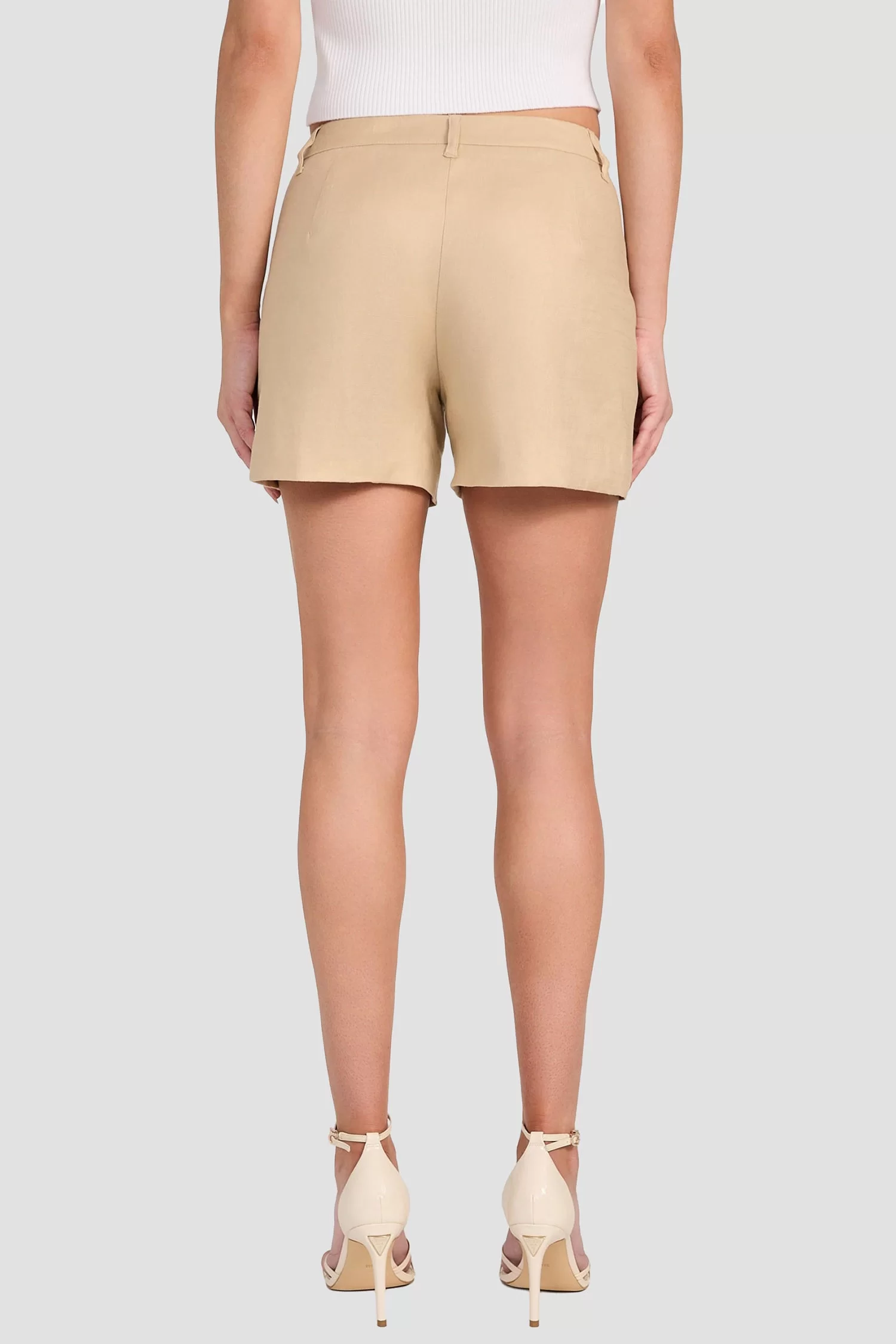 Guess Isabeau Lının Short Kadın Kahverengi Şort W5GD1WWH5L2-G1L7