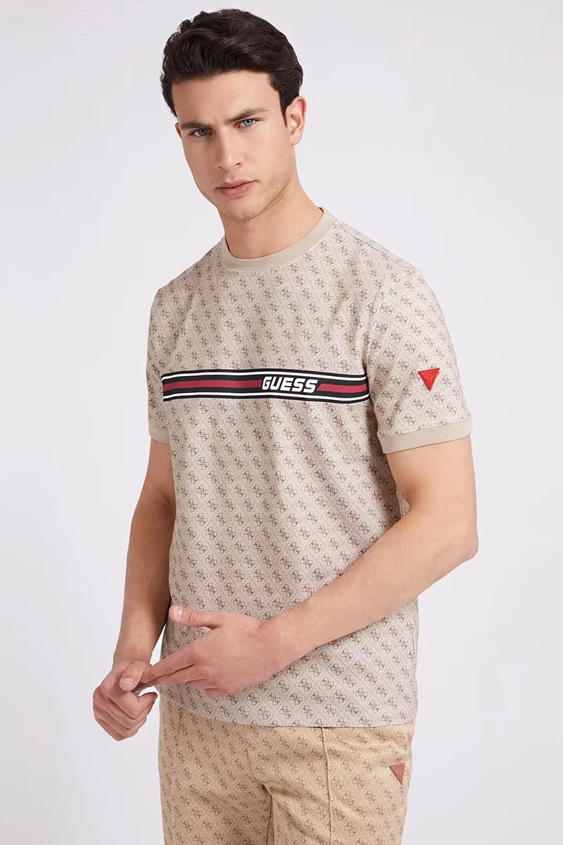 Guess JAMEY T-SHIRT Erkek Bej T-shirt Z2BI09J1314-P13W